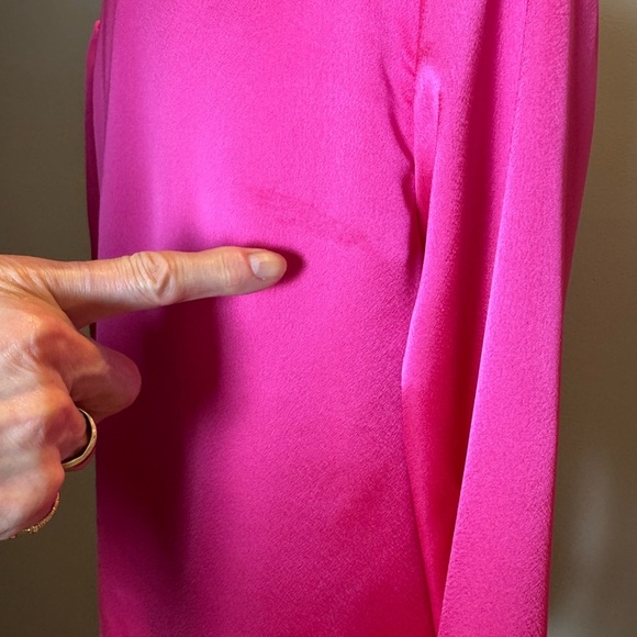 MILLY Nancy Cowl Neck Satin Top - Picture 9 of 9